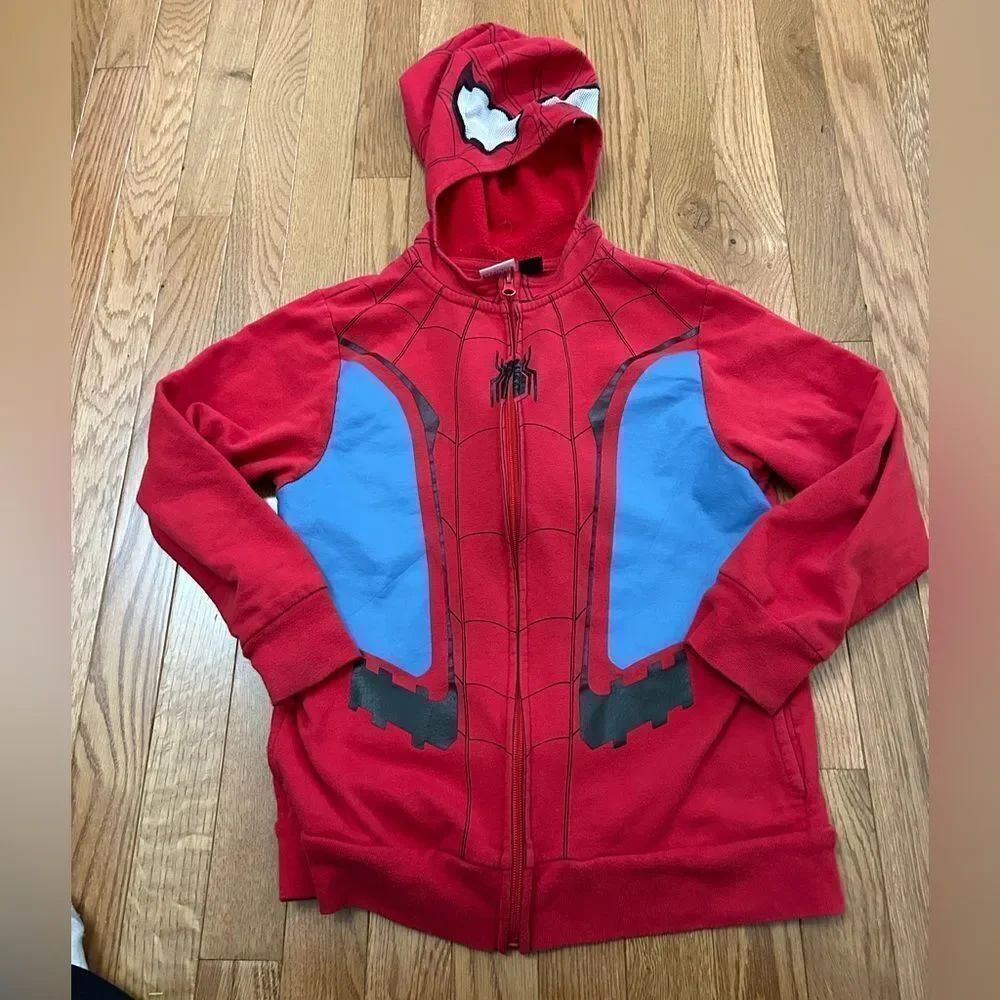 Boys Marvel Spider-Man Zip Up Hoodie Jacket